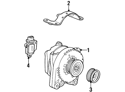 1997 Lincoln Continental Alternator Diagram for F6OY-10V346-ACRM