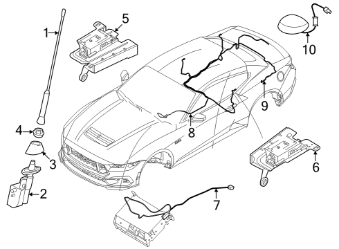 2025 Ford Mustang Antenna & Radio Diagram