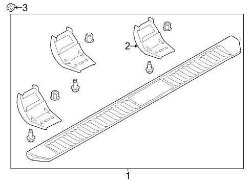 2023 Ford F-250 Super Duty Running Board Diagram 2 - Thumbnail