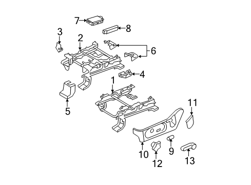 2010 Mercury Mountaineer Memory Module, Driver Side Diagram for 7L2Z-14C708-AA
