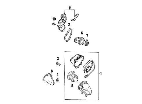 1995 Ford Mustang Air Mass Sensor Gasket Diagram for F4ZZ-9E931-A