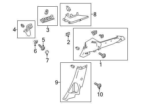 2012 Ford Focus Interior Trim - Quarter Panels Diagram 3 - Thumbnail