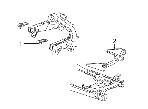 2000 Ford Excursion Tow Hook & Hitch Diagram