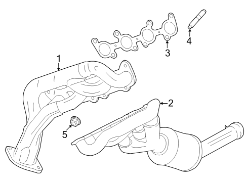 2025 Ford Mustang Exhaust System Diagram 3 - Thumbnail