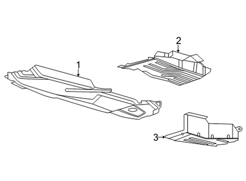 2024 Ford Maverick Under Cover & Splash Shields Diagram
