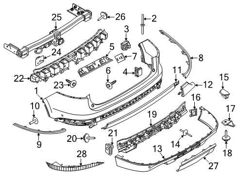 2025 Lincoln Aviator Hitch Assembly - Trailer Tow Diagram for RB5Z-17D826-B