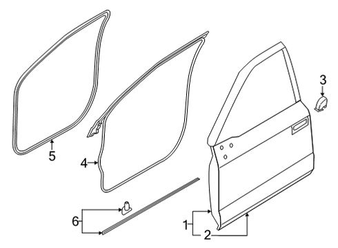 2022 Ford F-150 Door & Components Diagram 2 - Thumbnail