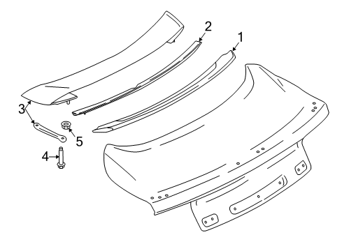 2016 Ford Mustang Rear Spoiler Diagram 3 - Thumbnail