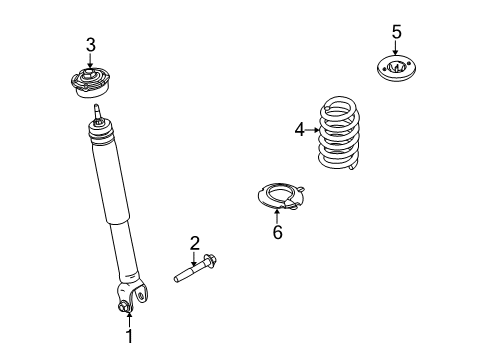 2010 Ford Taurus Shocks & Components Diagram