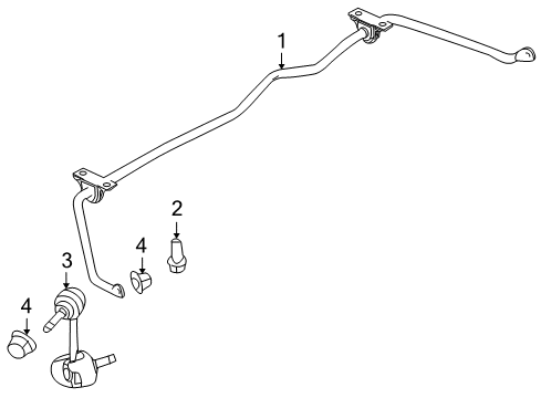 2011 Ford Taurus Stabilizer Bar & Components Diagram 4 - Thumbnail