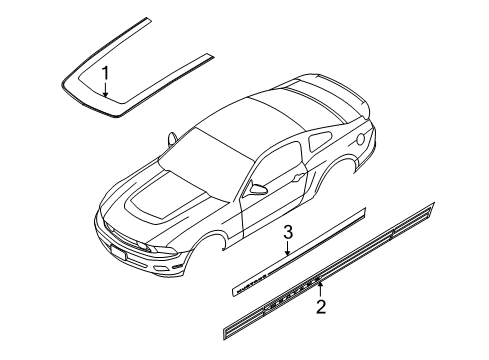 2010 Ford Mustang Stripe Tape Diagram 10 - Thumbnail