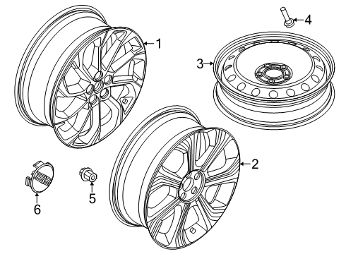 2024 Lincoln Nautilus Wheels & Trim Diagram 4 - Thumbnail