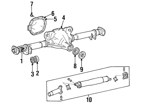 1990 Lincoln Town Car Axle Housing - Rear Diagram