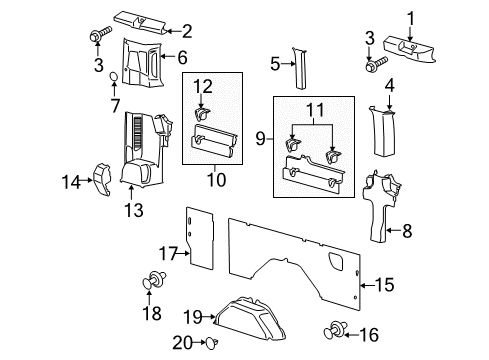 2022 Ford Transit-350 HD Interior Trim - Side Panel Diagram 8 - Thumbnail