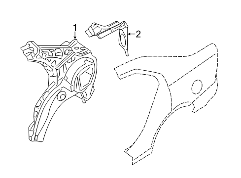 2006 Lincoln Zephyr Inner Structure - Quarter Panel Diagram
