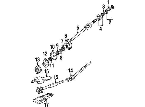 2000 Lincoln Town Car Shaft & Internal Components Diagram