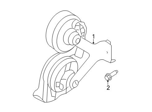 2019 Ford Edge Horn Assembly - Low Pitch Diagram for K2GZ-13832-Q