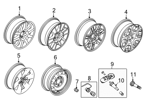 2011 Ford F-150 Wheels Diagram 3 - Thumbnail