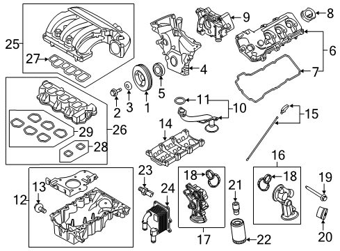 2016 Ford Taurus Engine Parts Diagram