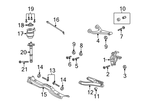 2003 Lincoln Navigator Rear Suspension Components Diagram