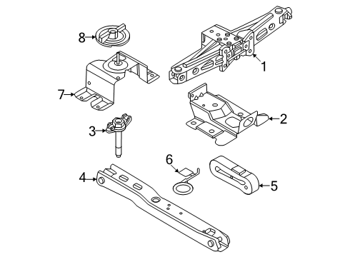 2025 Lincoln Nautilus Luggage Wrench Diagram for NZ6Z-17032-A