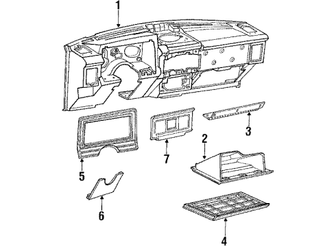 1985 Mercury Lynx Instrument Panel Diagram 2 - Thumbnail