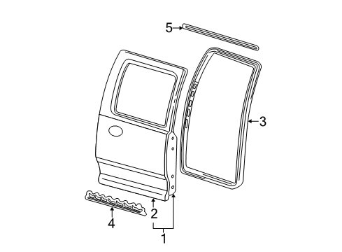 2002 Ford F-150 Door & Components Diagram 4 - Thumbnail
