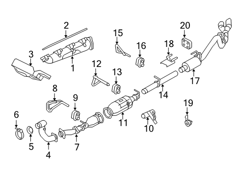2009 Ford F-250 Super Duty Exhaust Components Diagram 3 - Thumbnail