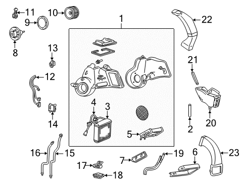 2005 Ford Freestar Auxiliary A/C & Heater Unit Diagram