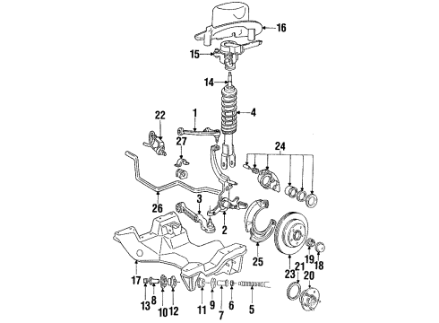 1992 Ford Thunderbird Front Brakes Diagram