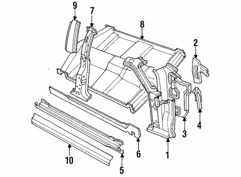 1985 Lincoln Continental Center Pillar Diagram