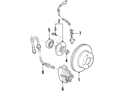 2000 Mercury Mystique Anti-Lock Brakes Diagram