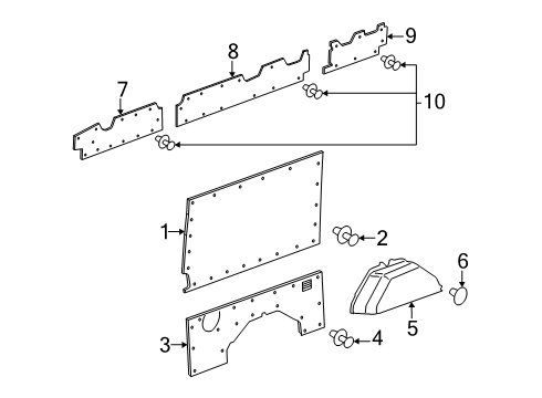 2025 Ford Transit-250 Interior Trim - Side Panel Diagram 16 - Thumbnail