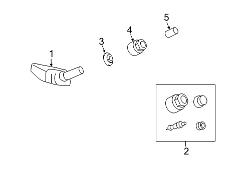 2003 Lincoln Navigator Tire Pressure Monitor Components Diagram