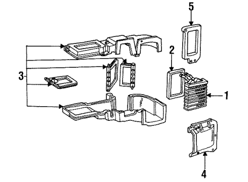 1992 Ford Bronco Heater Components Diagram