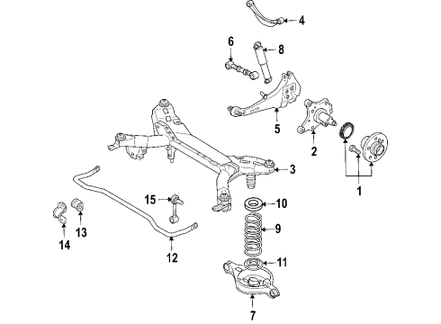 2006 Ford Fusion Lower Control Arm - Rear Diagram