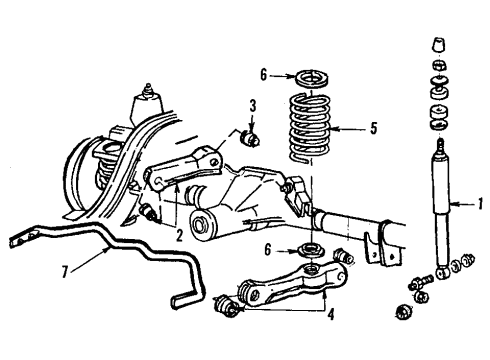 1985 Ford Thunderbird Rear Suspension Components Diagram