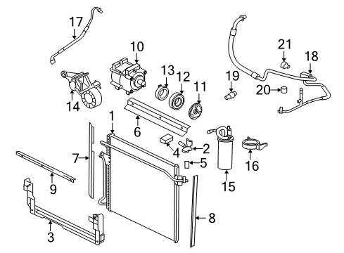 2004 Ford Ranger A/C Condenser Diagram 2 - Thumbnail