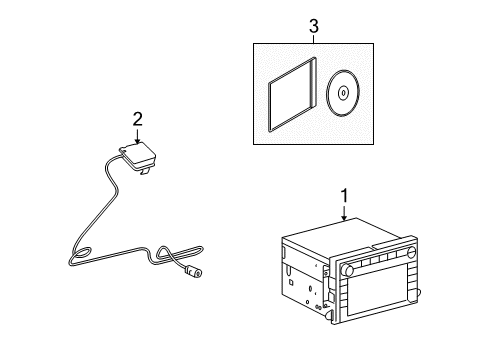 2007 Lincoln MKX Gps Antenna Diagram for 8T4Z-10E893-A