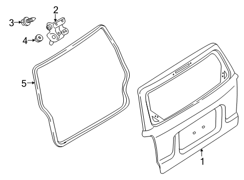 2011 Mercury Mariner Gate & Hardware Diagram