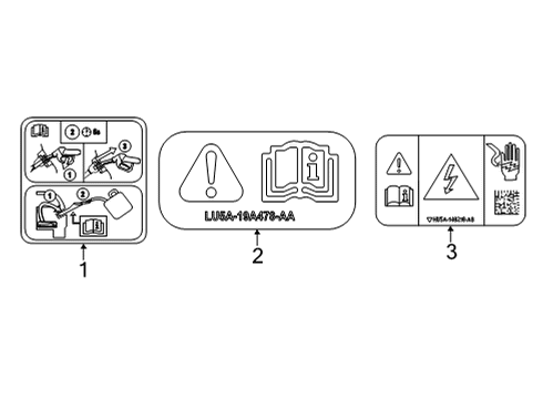 2024 Ford Maverick Information Labels Diagram