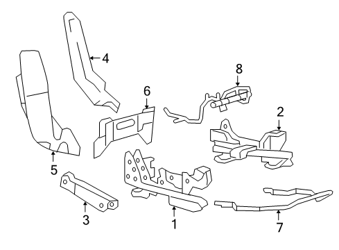 2004 Ford F-150 Release Handle, Front Diagram for 4L3Z-18603A86-AA