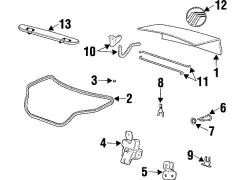 1997 Mercury Sable Rear Spoiler Diagram