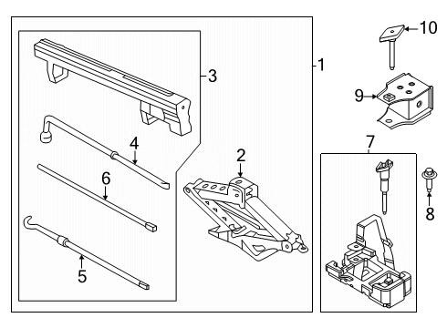 2024 Ford F-150 Jack & Components Diagram