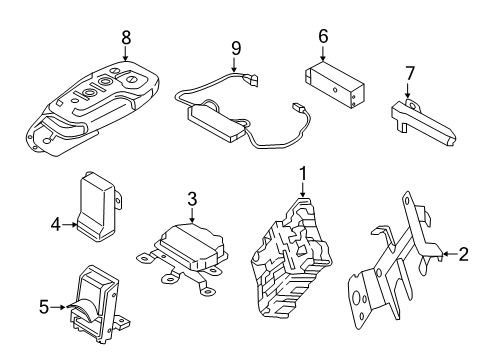 2023 Lincoln Nautilus Control Module Diagram for GD9Z-15607-E