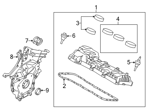 2014 Ford Police Interceptor Utility Valve & Timing Covers Diagram