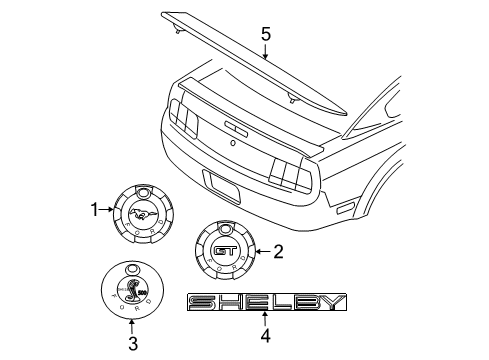 2006 Ford Mustang Exterior Trim - Trunk Diagram