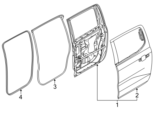 2024 Ford Ranger Door & Components Diagram 2 - Thumbnail