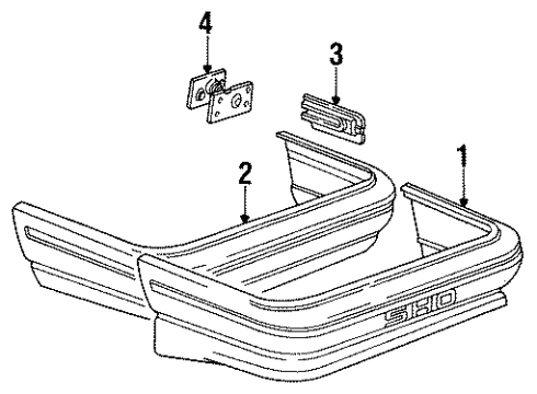 1995 Ford Taurus Bumper & Components - Rear Diagram 3 - Thumbnail