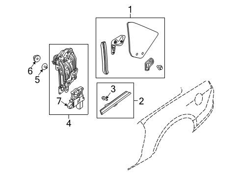 2012 Ford Mustang Quarter Window Diagram
